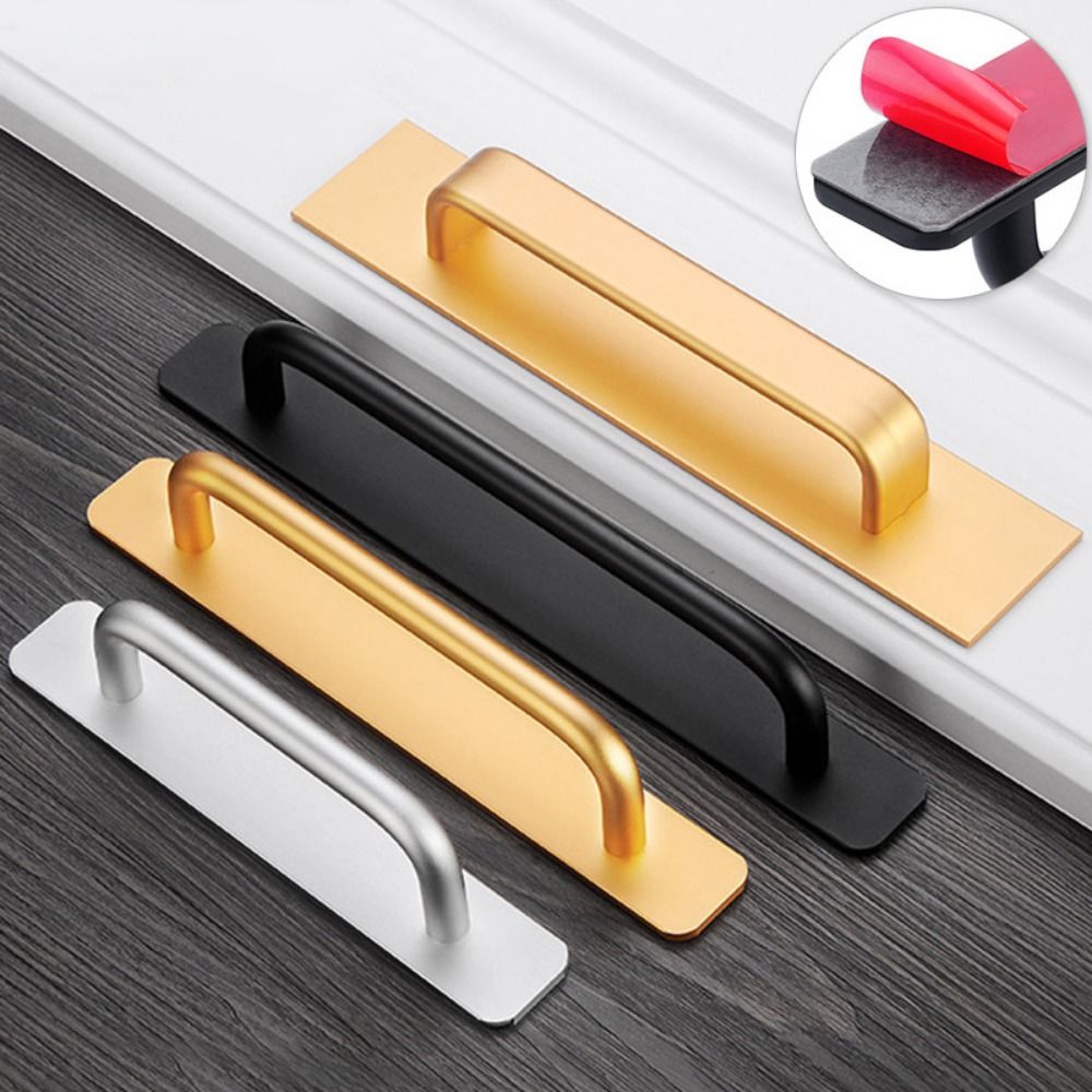 Furniture Hardware Knobs - Punch-free Door Handle Aluminum Kitchen Cabinet