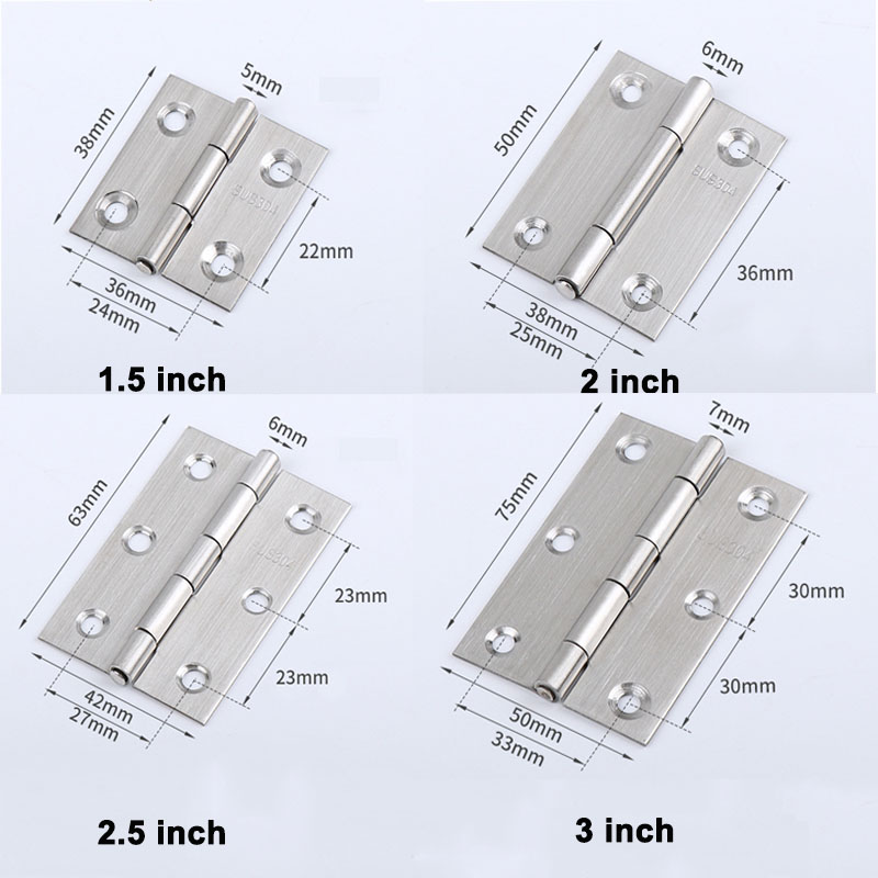 Furniture Hardware Screws - 6-20pcs Small Door Hinges Stainless Steel