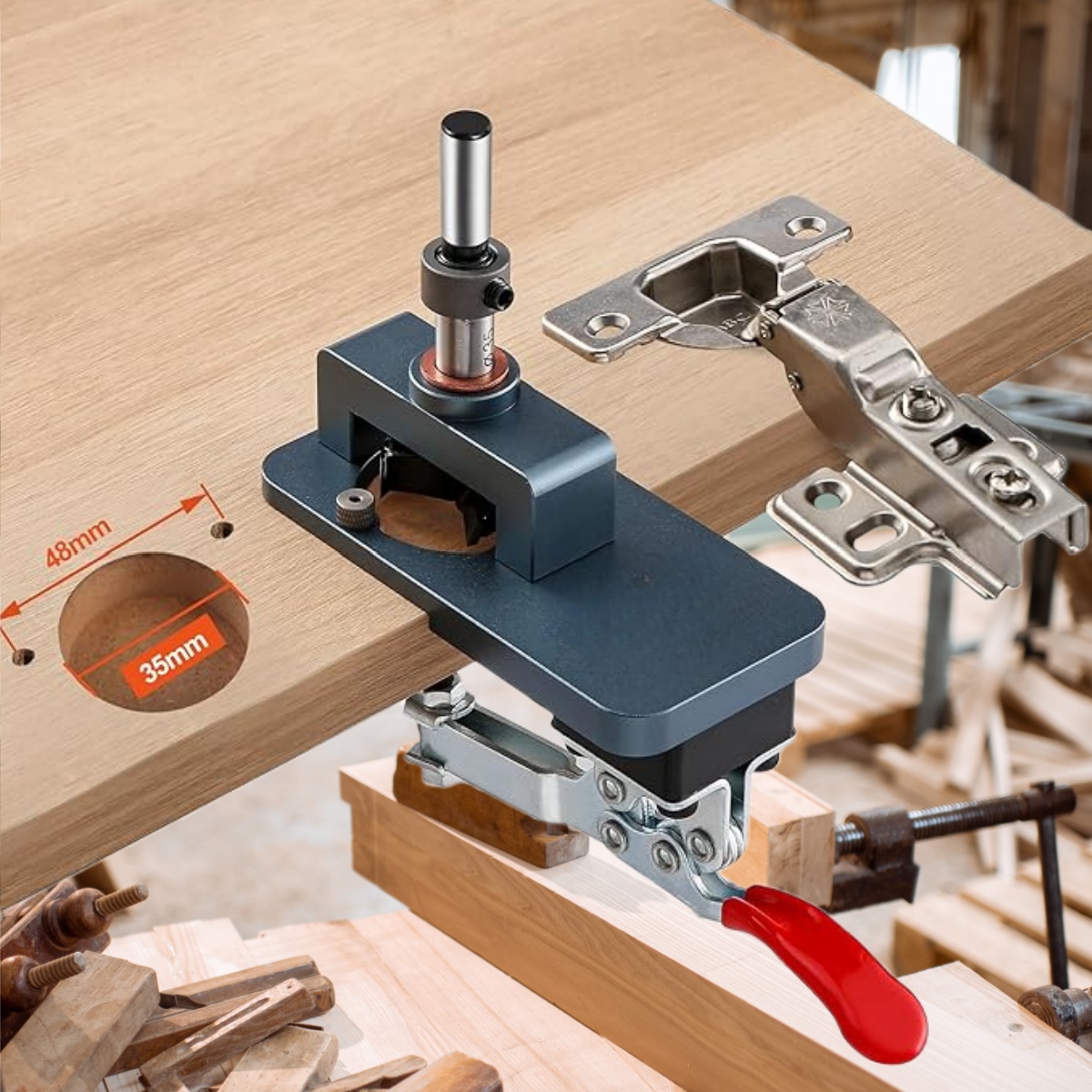 Furniture Hardware Fittings - 35mm Hinge Jig - Precise Boring