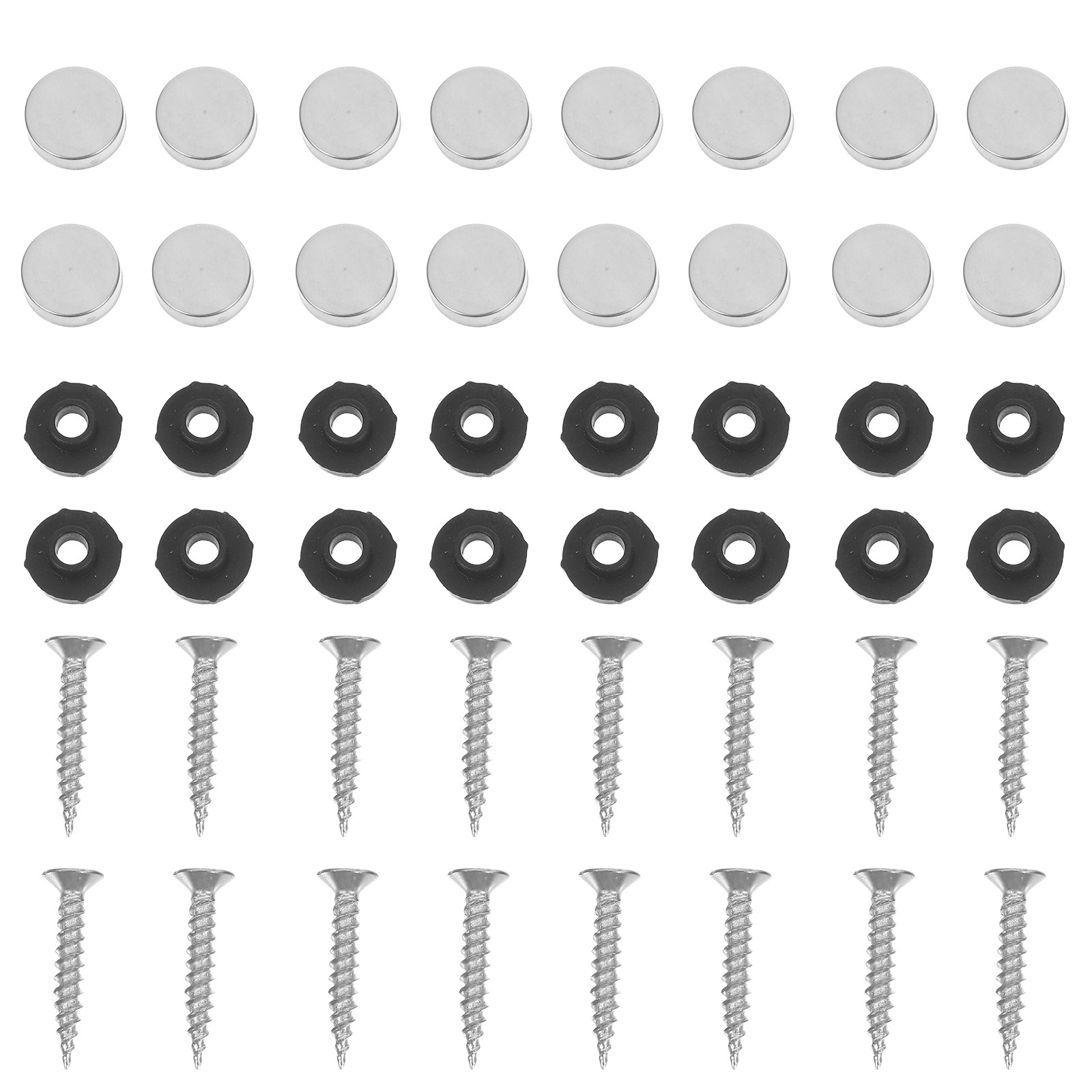 100Pcs Mirror Screws 12Mm Stai - Furniture Hardware Fixing Screws 评论和价格