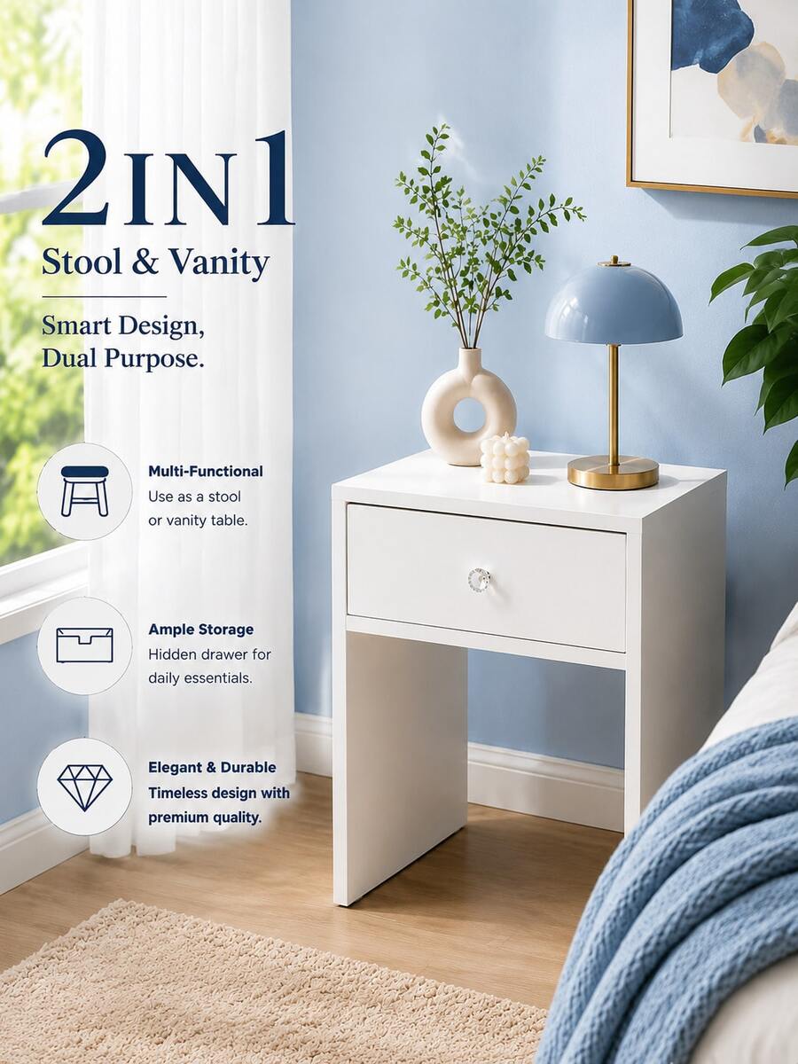 2-In-1 Storage Stool & Nightst - Furniture Hardware Restoration 评论和价格