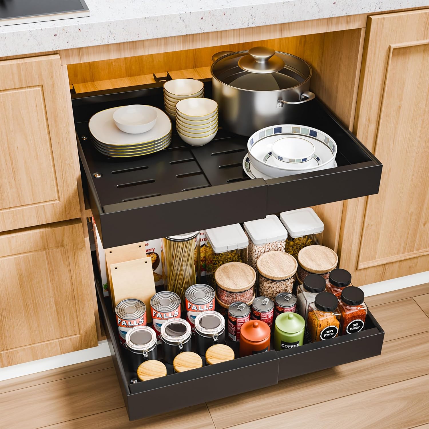 Expandable Pull Out Cabinet Or - Drawer Slide Pair 评论和价格