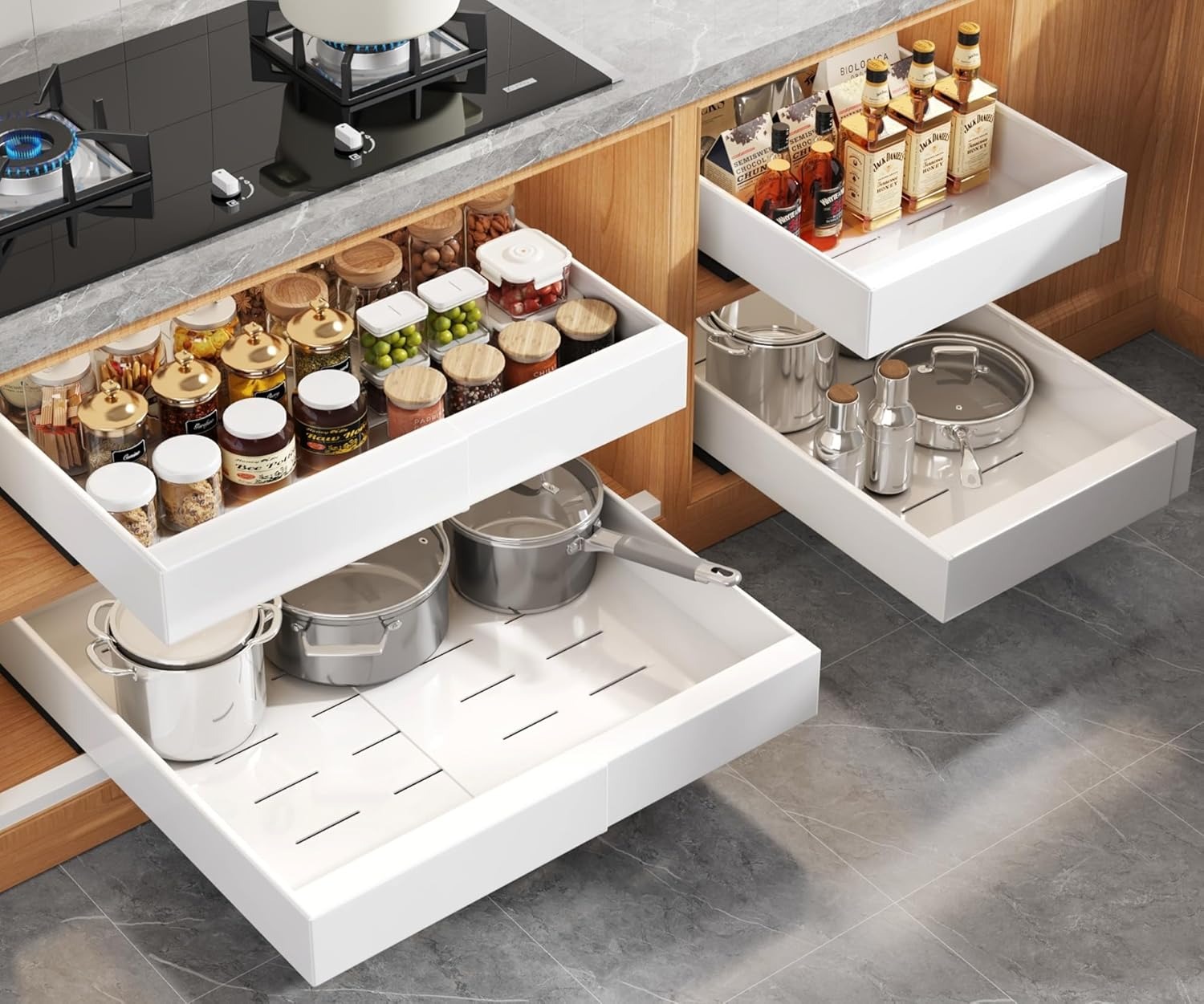 Expandable Pull Out Cabinet Or - Drawer Slide Pair 评论和价格