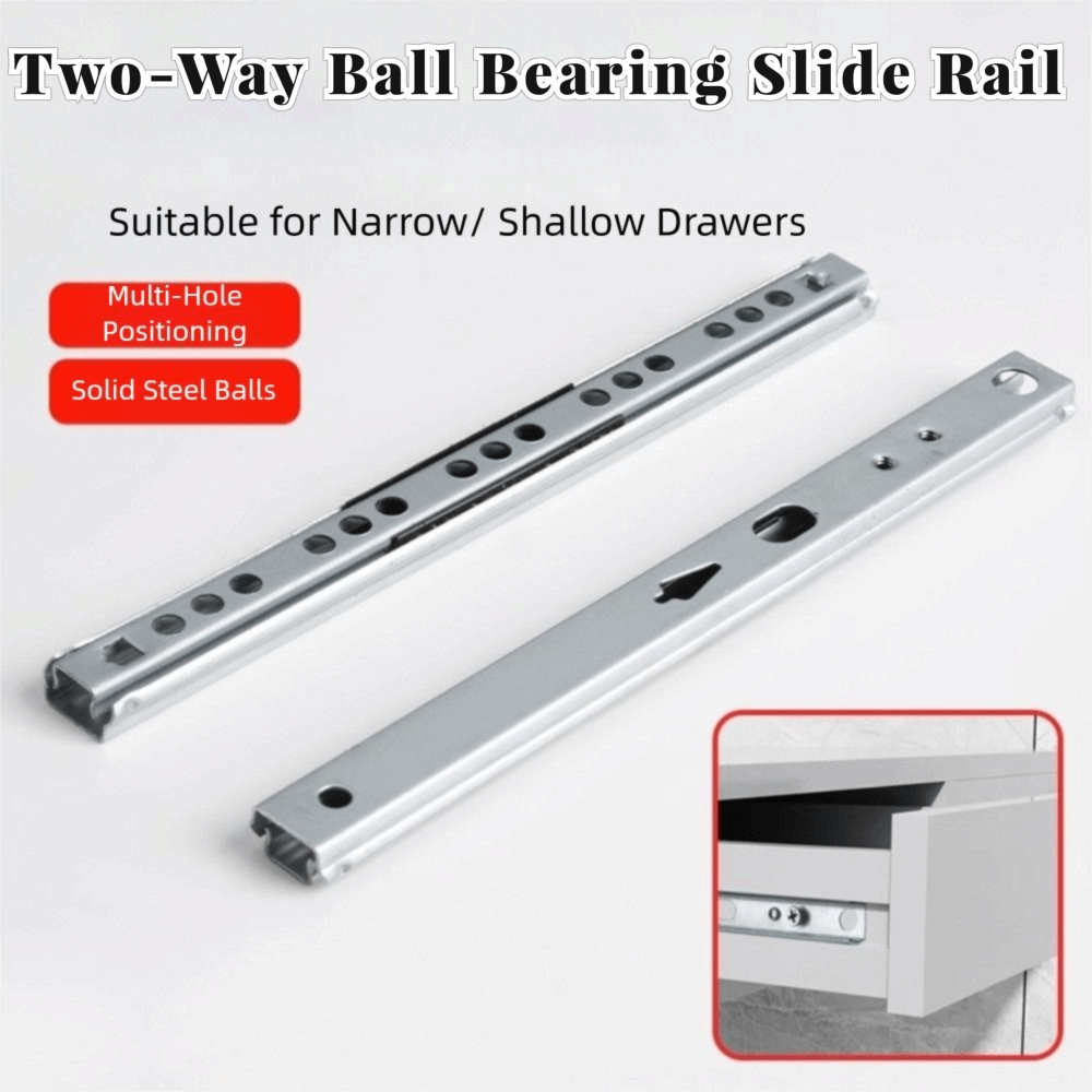 2PCS Smooth Glide Bearing Draw - Drawer Slide Pair 评论和价格