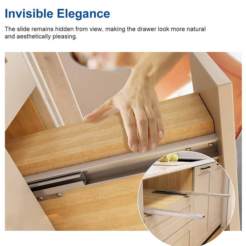 Push To Open 1 Pair Undermount - Drawer Slide Pair 评论和价格