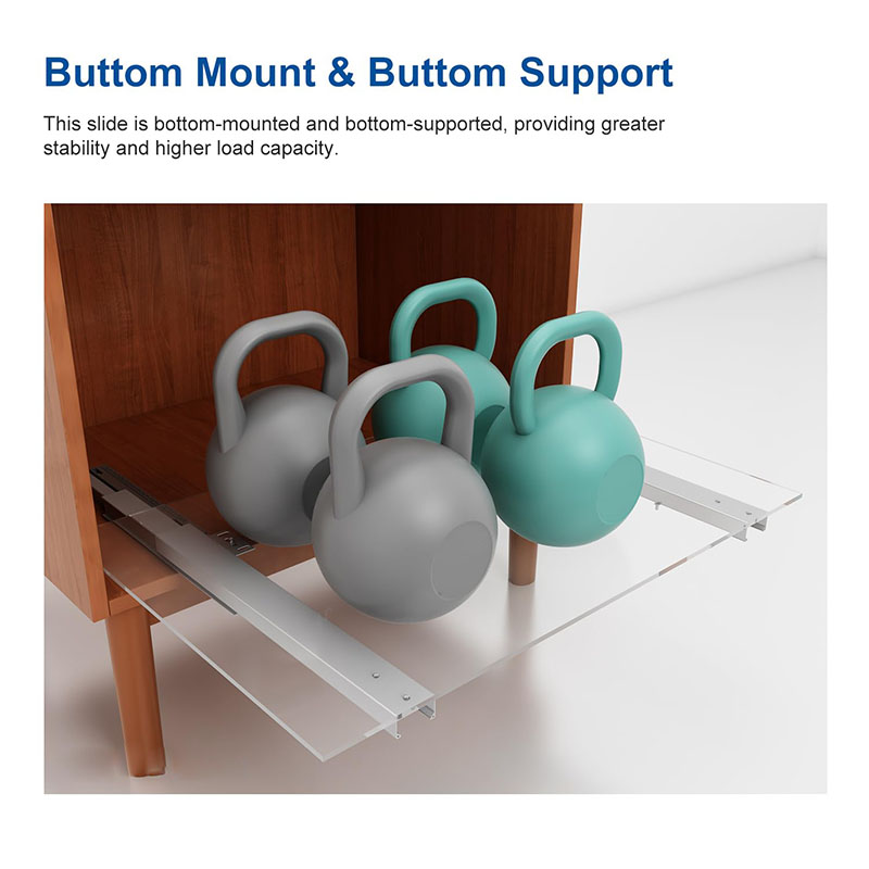 Push To Open 1 Pair Undermount - Drawer Slide Pair 评论和价格