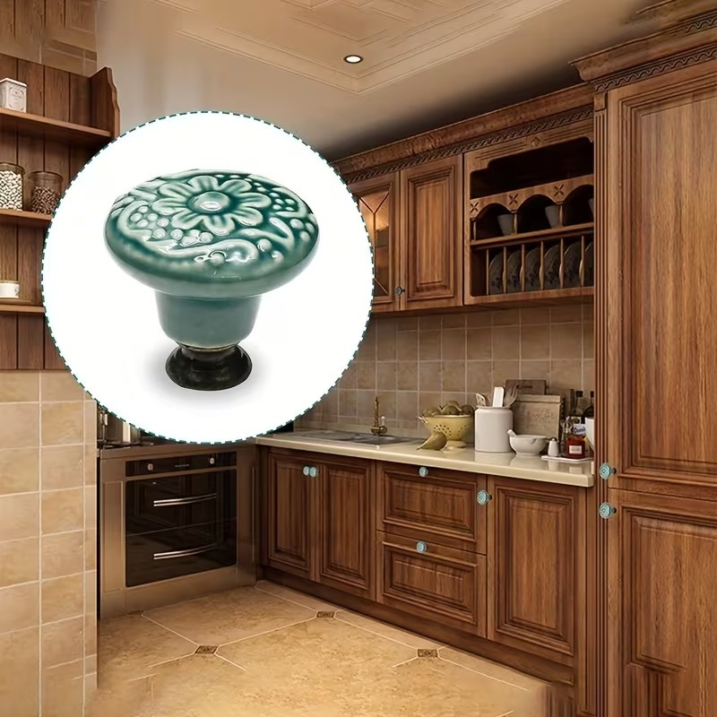 12pcs Ceramic Cabinet Knobs, F - Furniture Hardware Supplies 评论和价格