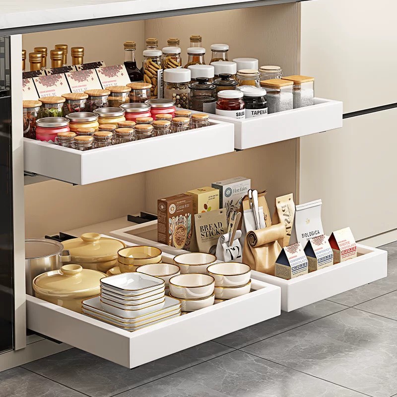 1-2Pcs Kitchen Storage Rack wi - Drawer Slide Pair 评论和价格