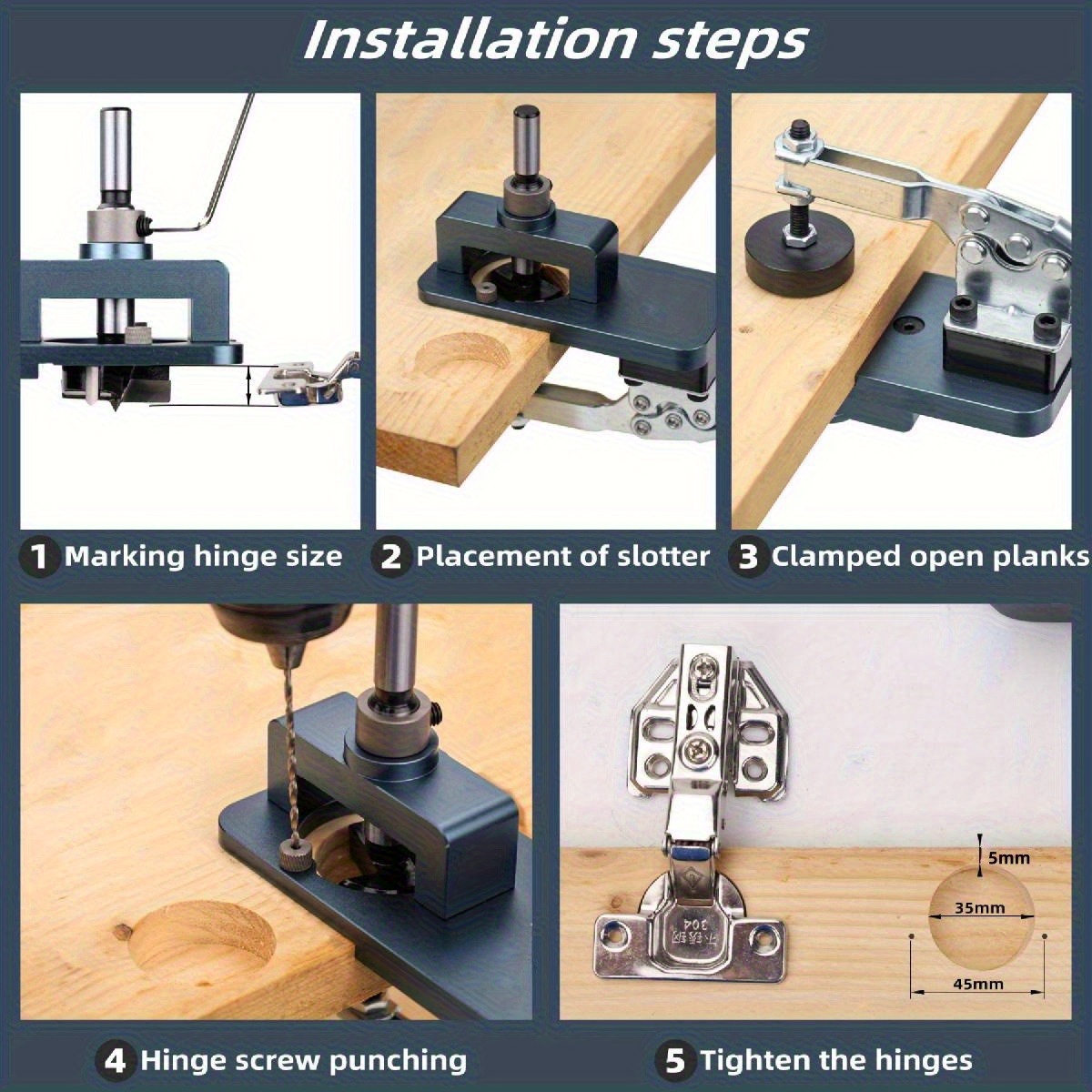 35mm Hinge Jig - Precise Borin - Furniture Hardware Fittings 评论和价格