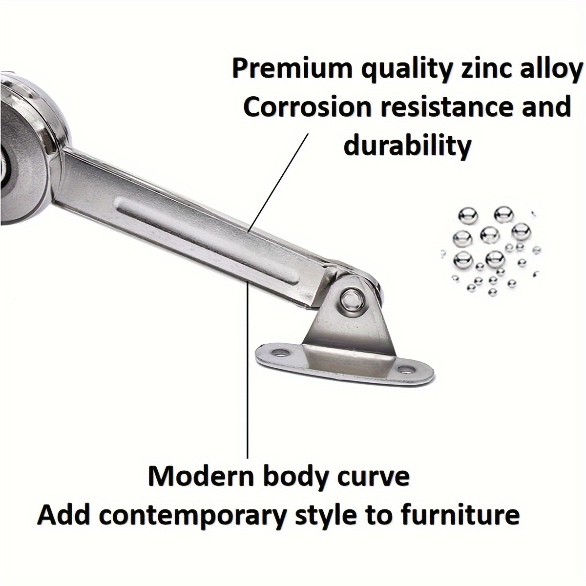 Lid Support Hinge in Satin Nic - Soft Close Hinge 评论和价格