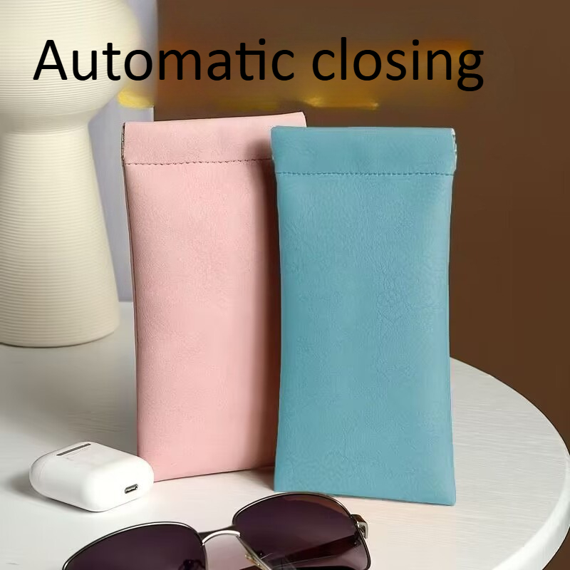Unisex Leather Eyeglass Case P - Soft Close Hinge 评论和价格