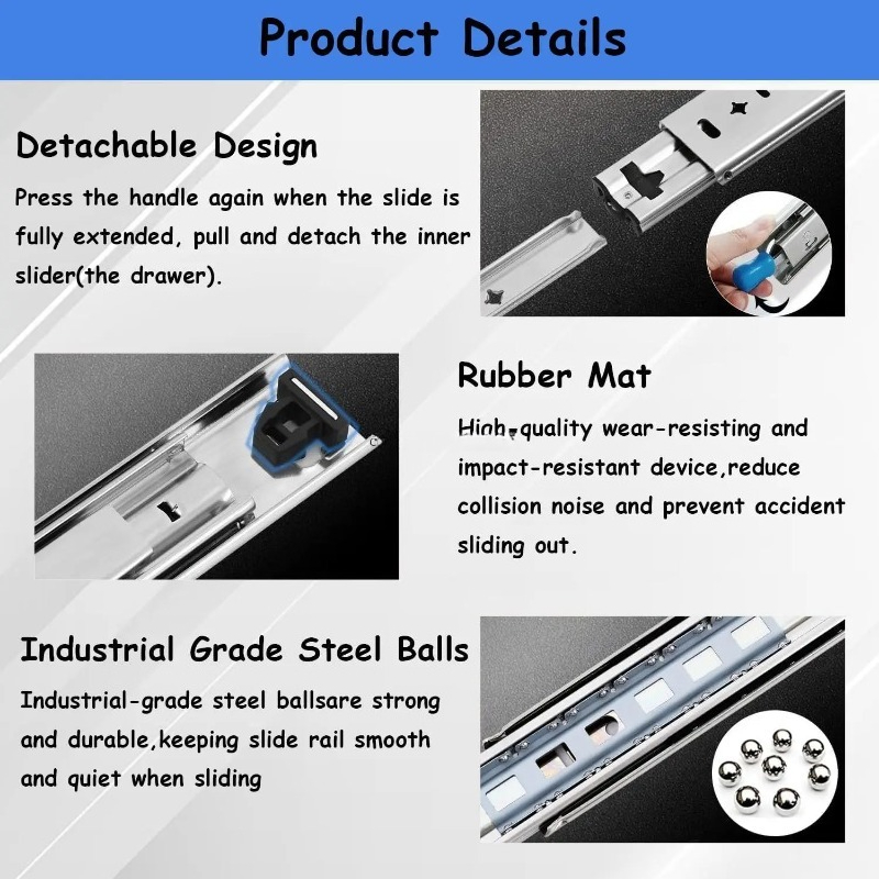 1 Pair Heavy Duty Drawer Slide - Drawer Slide Pair 评论和价格