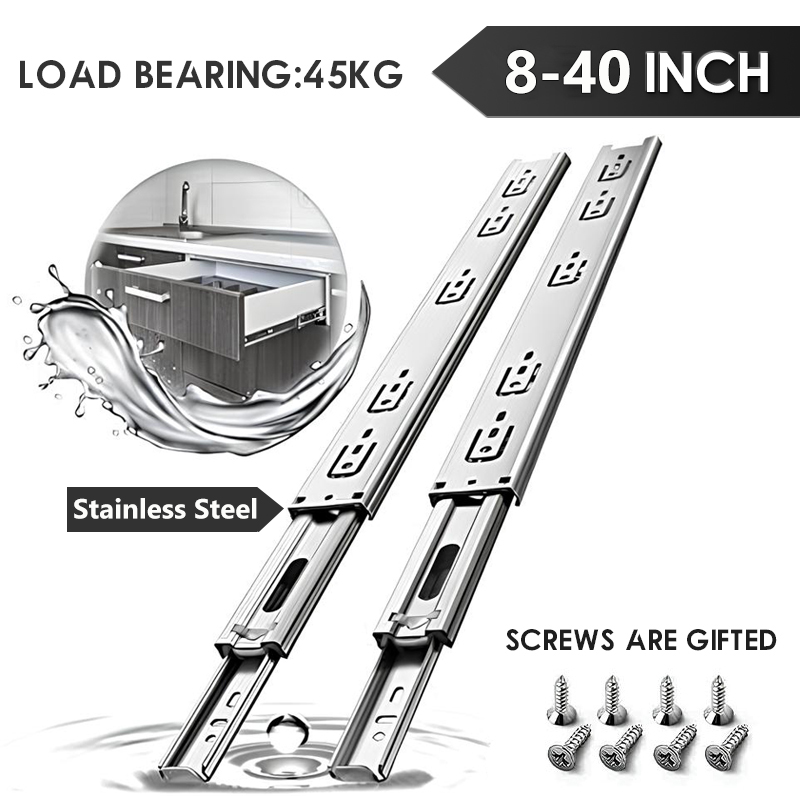 AOLISHENG 1 Pair Stainless Ste - Drawer Slide Pair 评论和价格